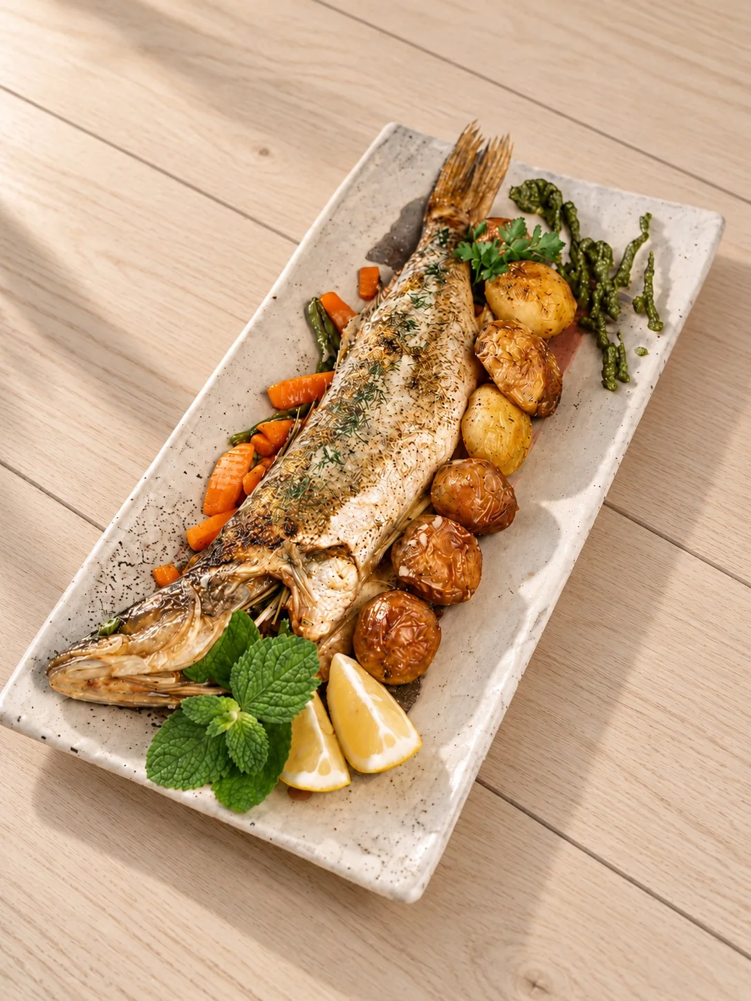 Whole fish with sides