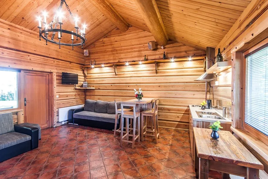 Holiday house with sauna interior